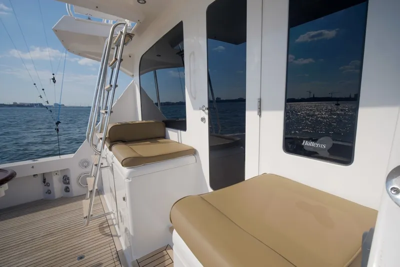 Slide: The Image of Hatteras 60 Reel Hook'Up - Exterior Cockpit 2002 Hatteras 60 Convertible Reel Hook'Up - 7382549