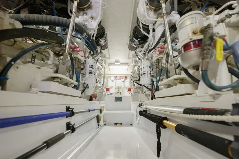 Slide: The Image of Hatteras 60 Reel Hook'Up - Engine Room 2002 Hatteras 60 Convertible Reel Hook'Up - 7382563