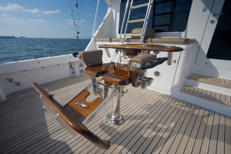Slide: The Image of Hatteras 60 Reel Hook'Up - Exterior Cockpit 2002 Hatteras 60 Convertible Reel Hook'Up - 7382548