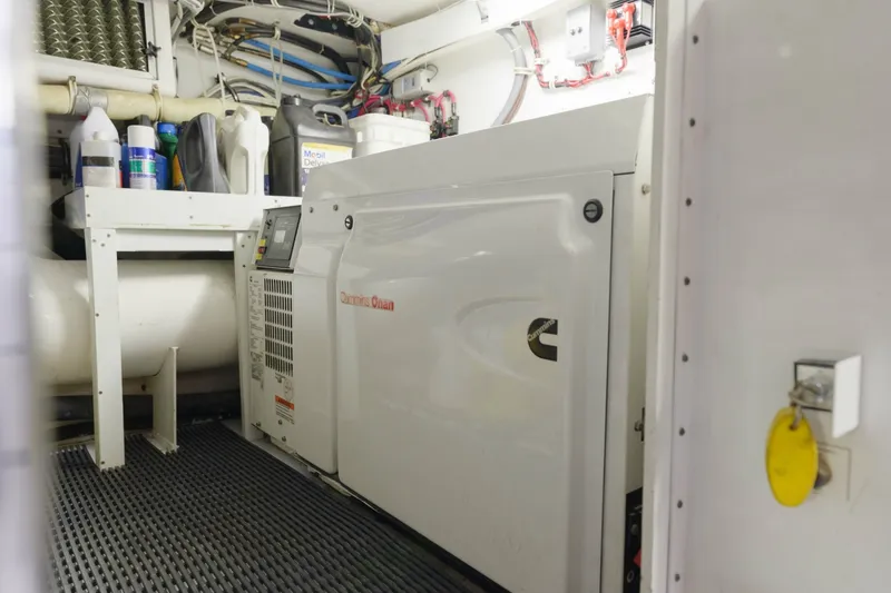 Slide: The Image of Hatteras 60 Reel Hook'Up - Engine Room 2002 Hatteras 60 Convertible Reel Hook'Up - 7655462