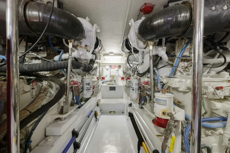 Slide: The Image of Hatteras 60 Reel Hook'Up - Engine Room 2002 Hatteras 60 Convertible Reel Hook'Up - 7382560