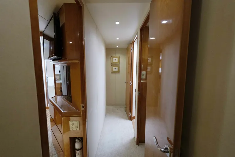 Slide: The Image of Hatteras 60 Reel Hook'Up - Interior Companionway 2002 Hatteras 60 Convertible Reel Hook'Up - 7382537
