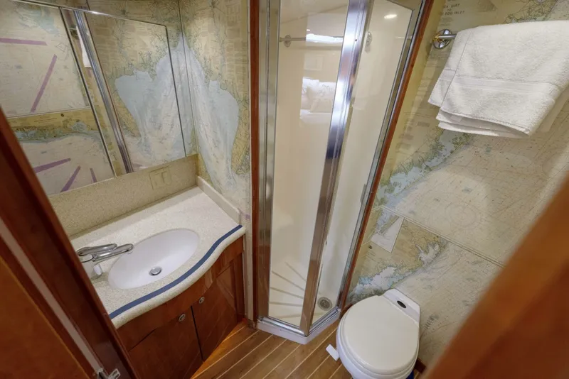 Slide: The Image of Hatteras 60 Reel Hook'Up - Interior Stateroom Head 2002 Hatteras 60 Convertible Reel Hook'Up - 7382544