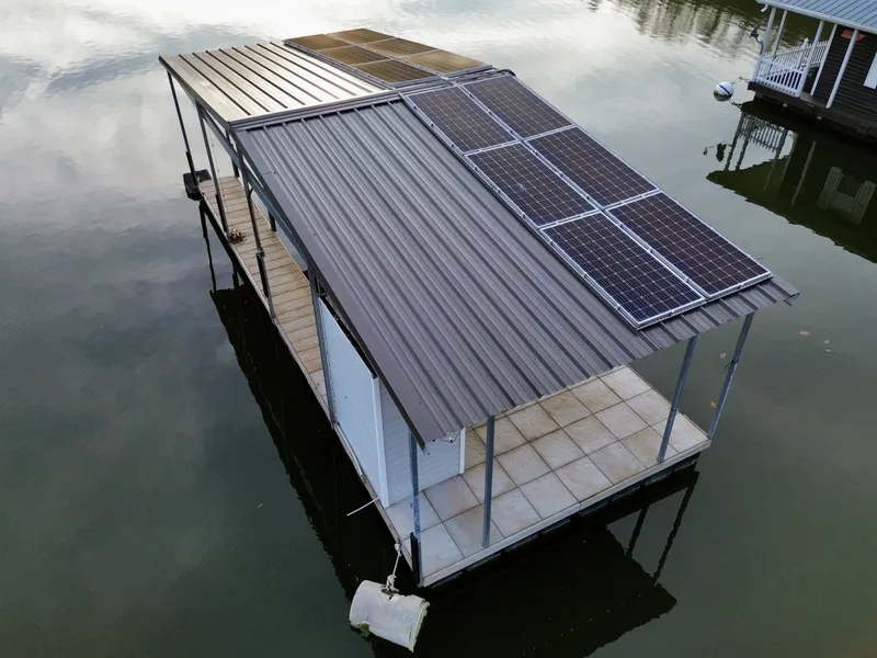 Slide: The Image of Custom Premier Docks 16 x 40 Solar Powered Dock 2022 - 6146001