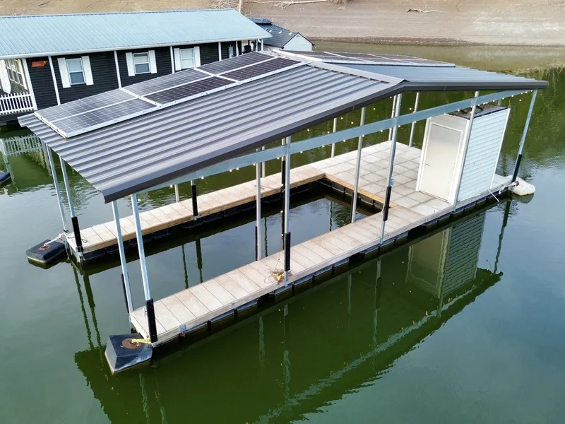 Slide: The Image of Custom Premier Docks 16 x 40 Solar Powered Dock 2022 - 6146004