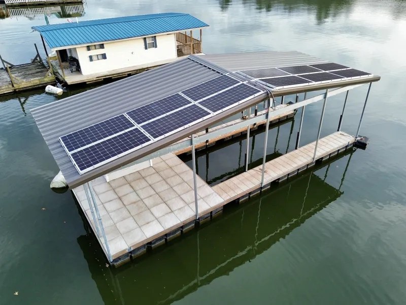 Slide: The Image of Custom Premier Docks 16 x 40 Solar Powered Dock 2022 - 6145988