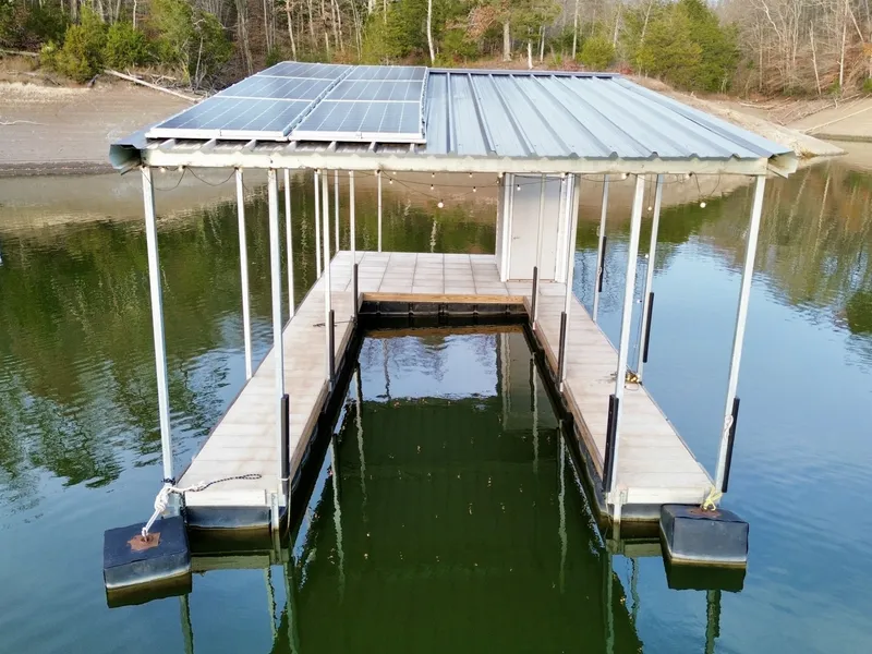 Slide: The Image of Custom Premier Docks 16 x 40 Solar Powered Dock 2022 - 6146006