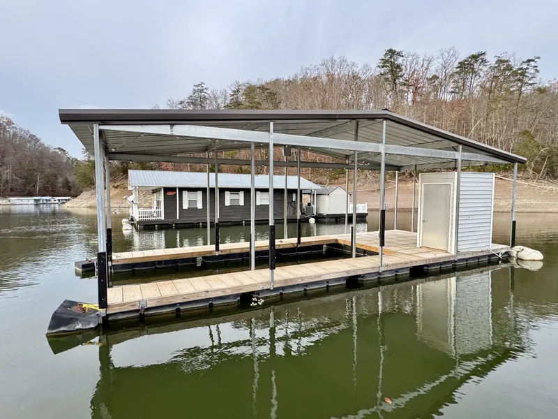 Slide: The Image of Custom Premier Docks 16 x 40 Solar Powered Dock 2022 - 6146009