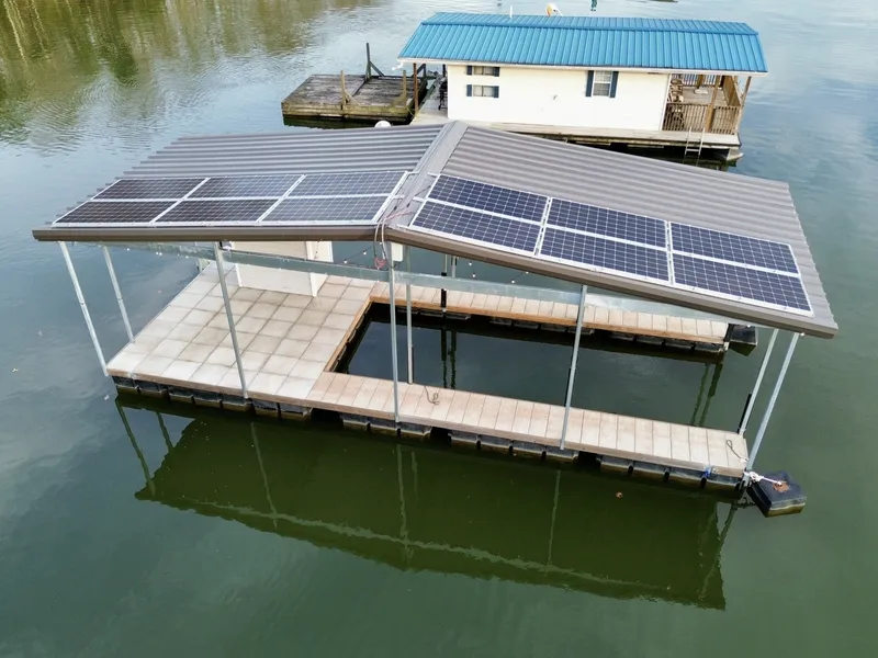 Slide: The Image of Custom Premier Docks 16 x 40 Solar Powered Dock 2022 - 6145989
