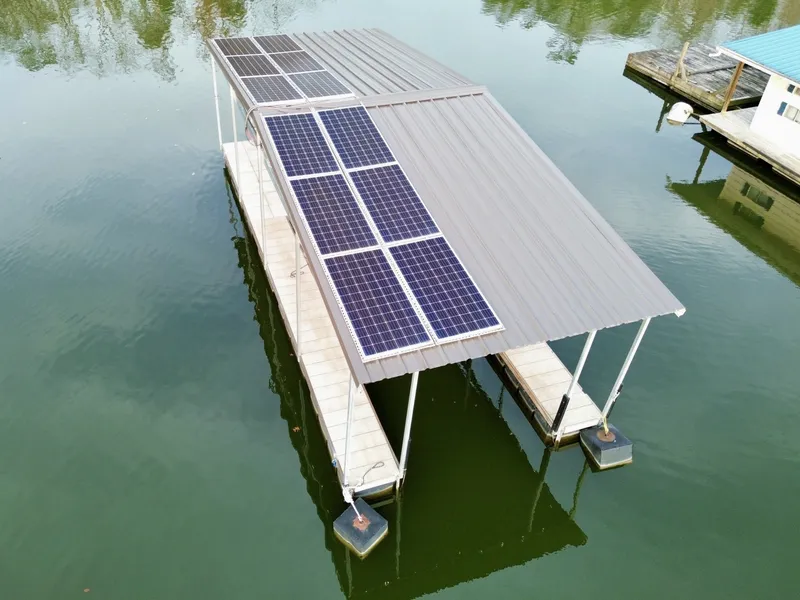 Slide: The Image of Custom Premier Docks 16 x 40 Solar Powered Dock 2022 - 6145991