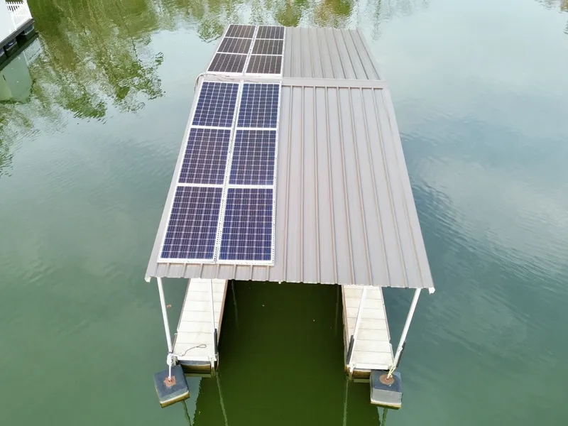 Slide: The Image of Custom Premier Docks 16 x 40 Solar Powered Dock 2022 - 6145992