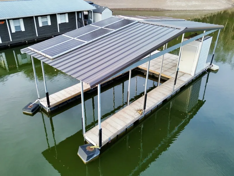 Slide: The Image of Custom Premier Docks 16 x 40 Solar Powered Dock 2022 - 6145993