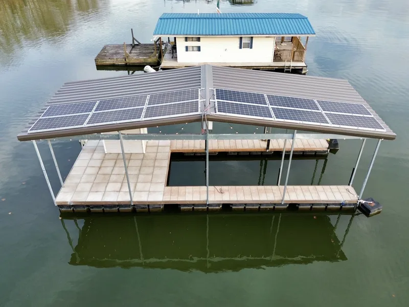Slide: The Image of Custom Premier Docks 16 x 40 Solar Powered Dock 2022 - 6146056