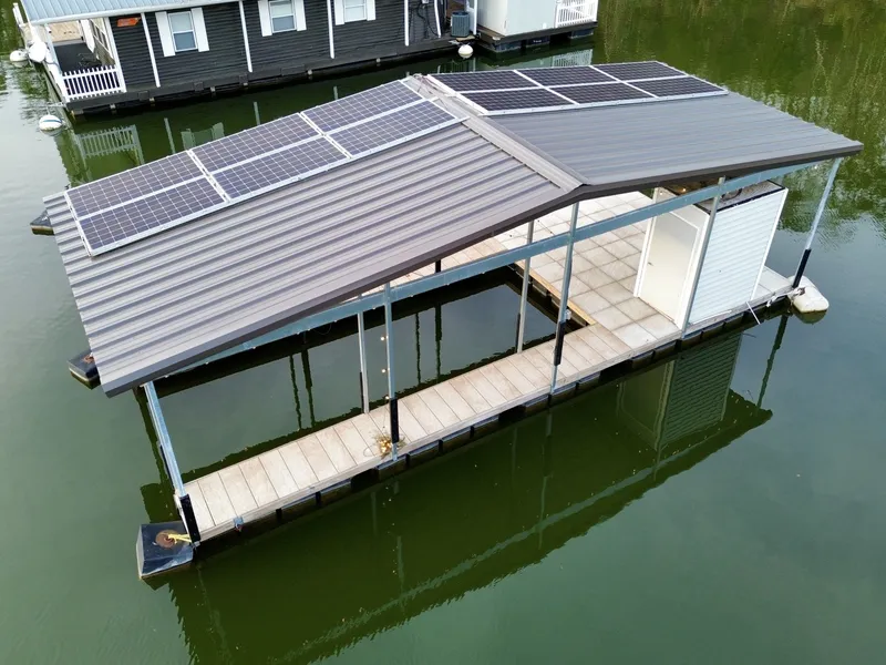 Slide: The Image of Custom Premier Docks 16 x 40 Solar Powered Dock 2022 - 6145994