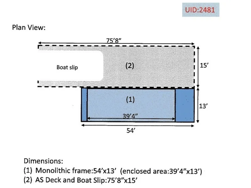 Slide: The Image of Custom 511-702/sqft Registered Floating Cabin Footprint 2019 - 6205608