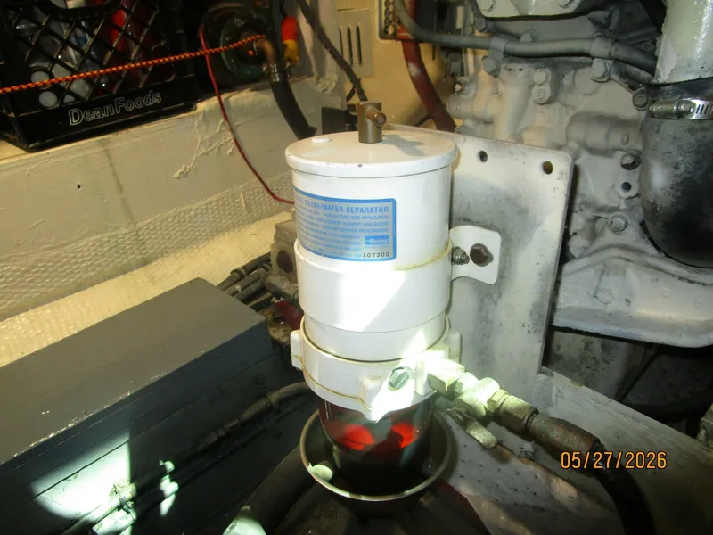 Slide: The Image of 42' Hatteras starboard Racor fuel filter - 6248122