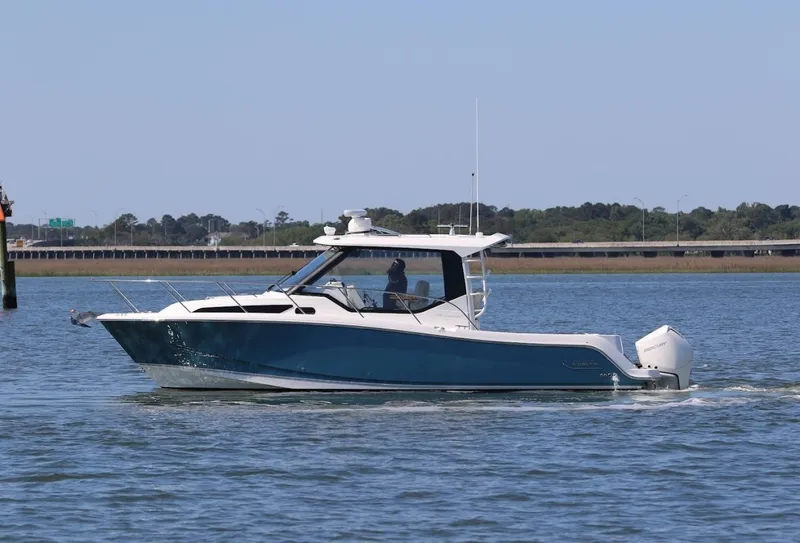 Slide: The Image of Boston Whaler 32 - SIP N SEA - Exterior Profile 2021 Boston Whaler 325 Conquest - SIP N SEA - 7655788