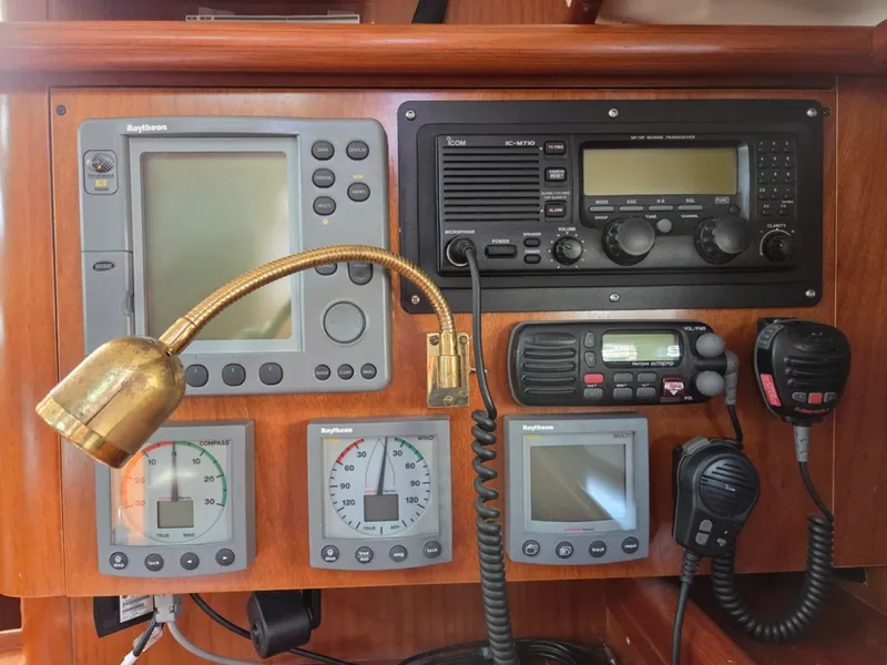 Slide: The Image of Nav station Raytheon electronics, VHF, and SSB - 6257944
