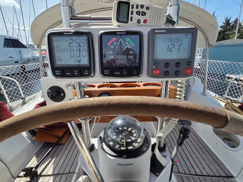 Slide: The Image of Cockpit with Raymarine electronics - 6257972