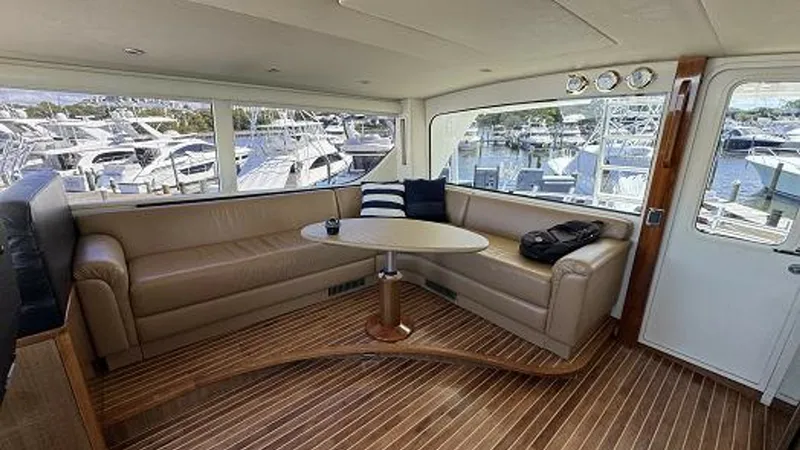 Slide: The Image of 2007 74 Viking 74 Enclosed Bridge Never Settle - Bridge Settee - 6312560