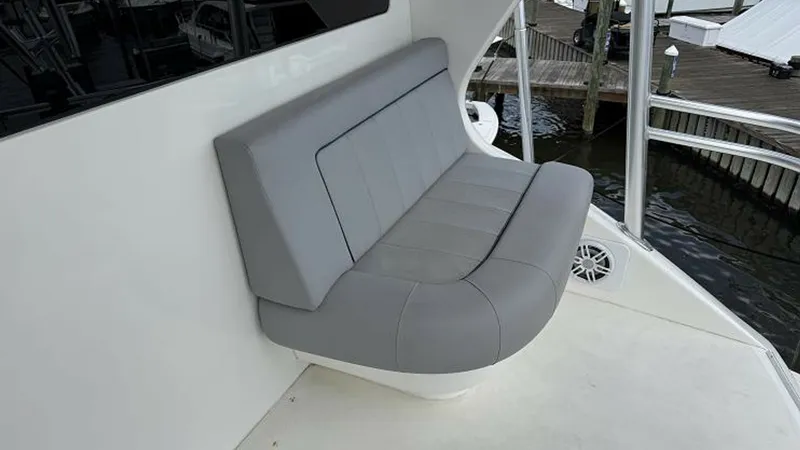 Slide: The Image of 2007 74 Viking 74 Enclosed Bridge Never Settle - Flybridge Cockpit Area Seating - 6312561
