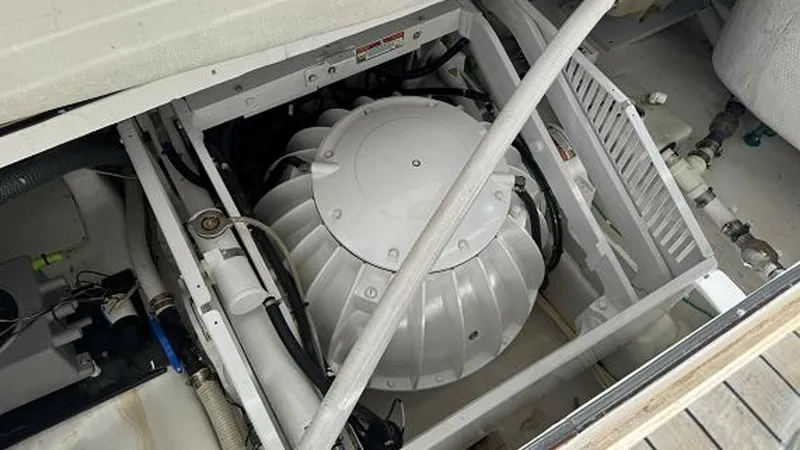 Slide: The Image of 2007 74 Viking 74 Enclosed Bridge Never Settle - Aft Seakeeper - 6312567