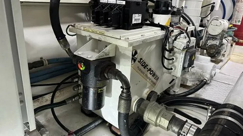 Slide: The Image of 2007 74 Viking 74 Enclosed Bridge Never Settle - Bow Thruster System - 6312570