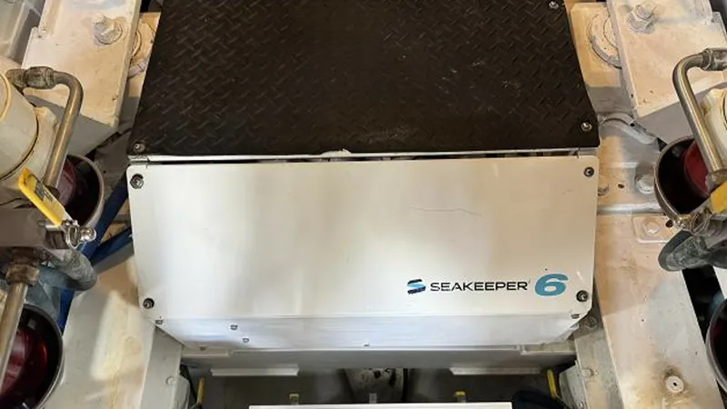 Slide: The Image of 2007 74 Viking 74 Enclosed Bridge Never Settle - Mid Seakeeper Unit - 6312576
