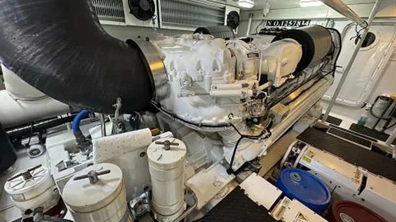 Slide: The Image of 2007 74 Viking 74 Enclosed Bridge Never Settle - Port Engine - 6312577