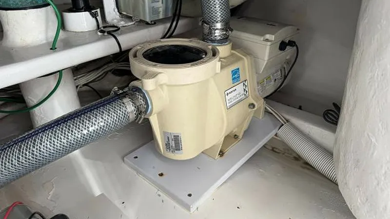 Slide: The Image of 2007 74 Viking 74 Enclosed Bridge Never Settle - Port Tuna Tube Pump - 6312579