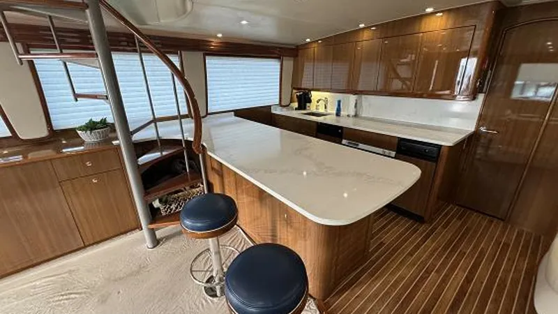 Slide: The Image of 2007 74 Viking 74 Enclosed Bridge Never Settle - Galley - 6312547