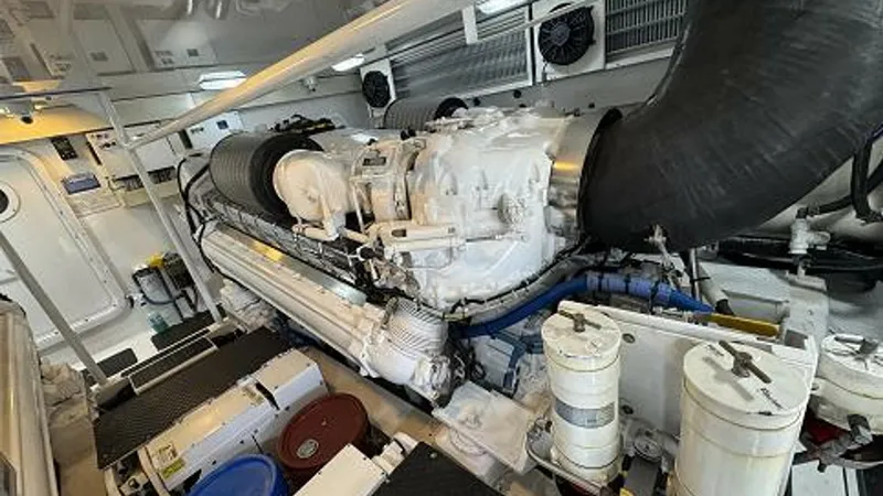 Slide: The Image of 2007 74 Viking 74 Enclosed Bridge Never Settle - Starboard Engine - 6312584