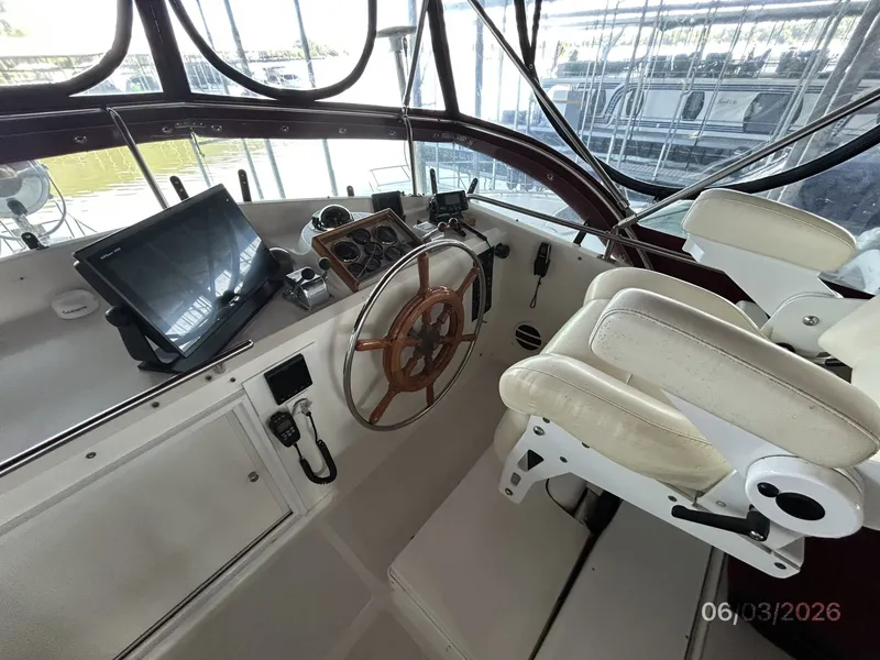 Slide: The Image of 46' Grand Banks flybridge helm1 - 6284903