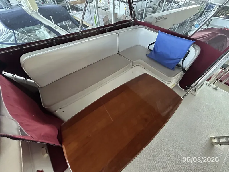 Slide: The Image of 46' Grand Banks flybridge starboard aft seating2 - 6284910