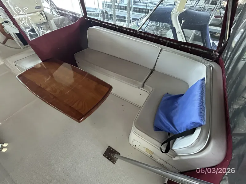 Slide: The Image of 46' Grand Banks flybridge starboard aft seating1 - 6284909