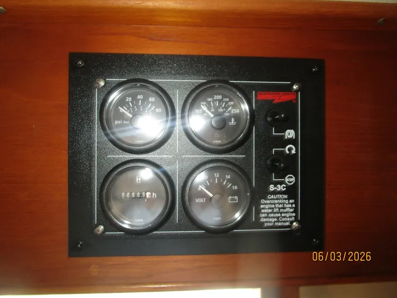 Slide: The Image of 46' Grand Banks generator remote panel - 6284922