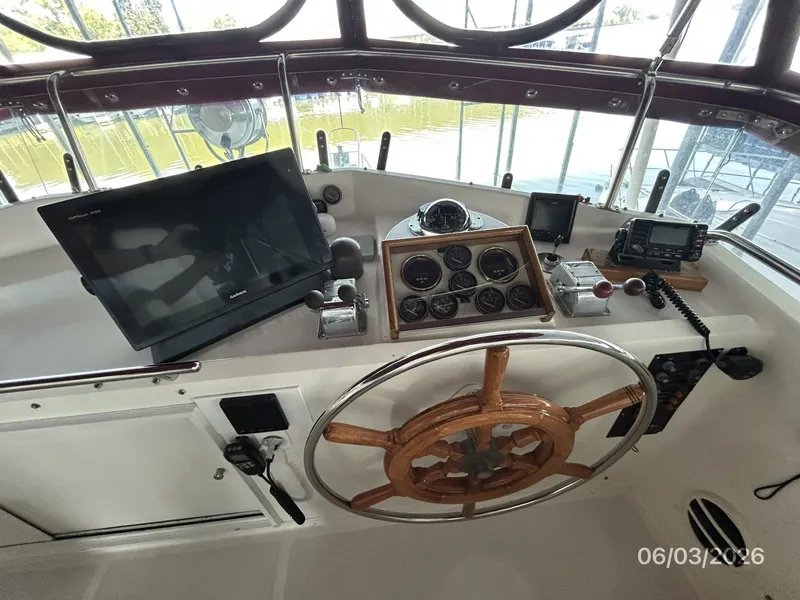 Slide: The Image of 46' Grand Banks flybridge helm2 - 6284904