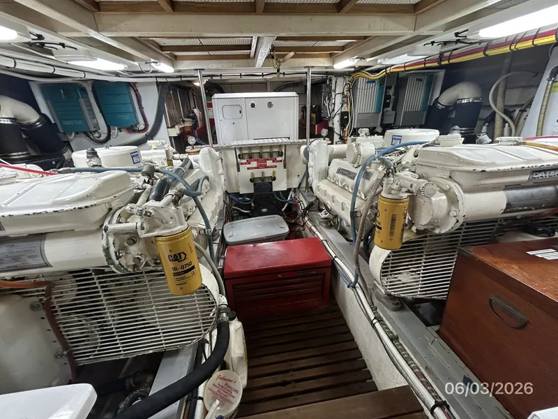 Slide: The Image of 46' GrandBanks engine room aft - 6284898