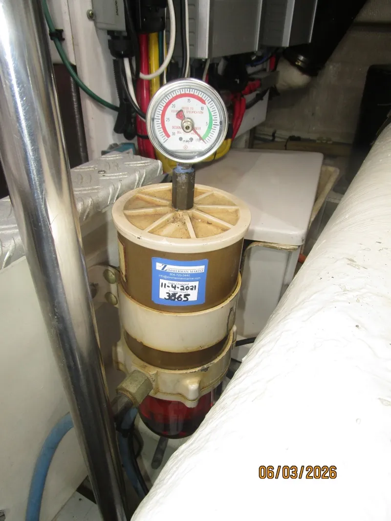 Slide: The Image of 46' Grand Banks port Racor fuel filter - 6284947