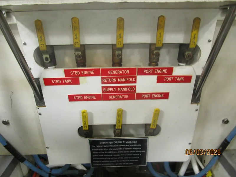 Slide: The Image of 46' Grand Banks fuel manifold - 6284916