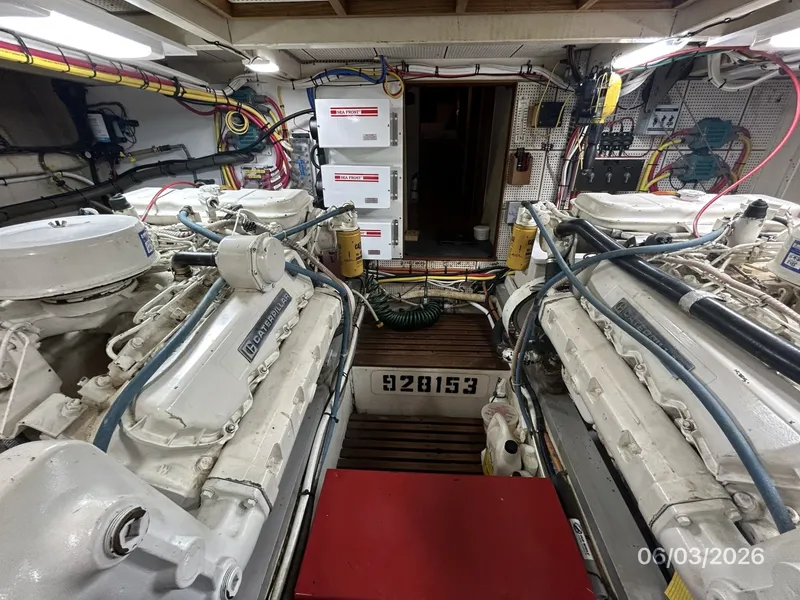 Slide: The Image of 46' Grand Banks engine room forward - 6284899
