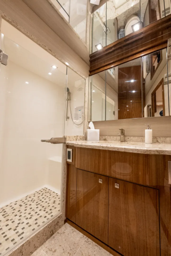 Slide: The Image of 2020 Viking 92 Skybridge Guest Stateroom Head - 7383281