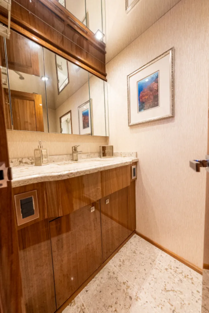 Slide: The Image of 2020 Viking 92 Skybridge Guest Stateroom Head - 7383287