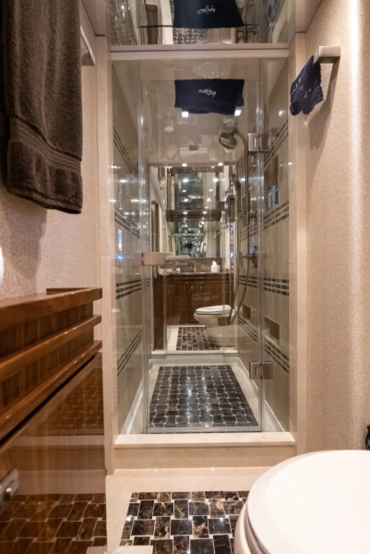 Slide: The Image of 2020 Viking 92 Skybridge Master Stateroom Head - 7383275