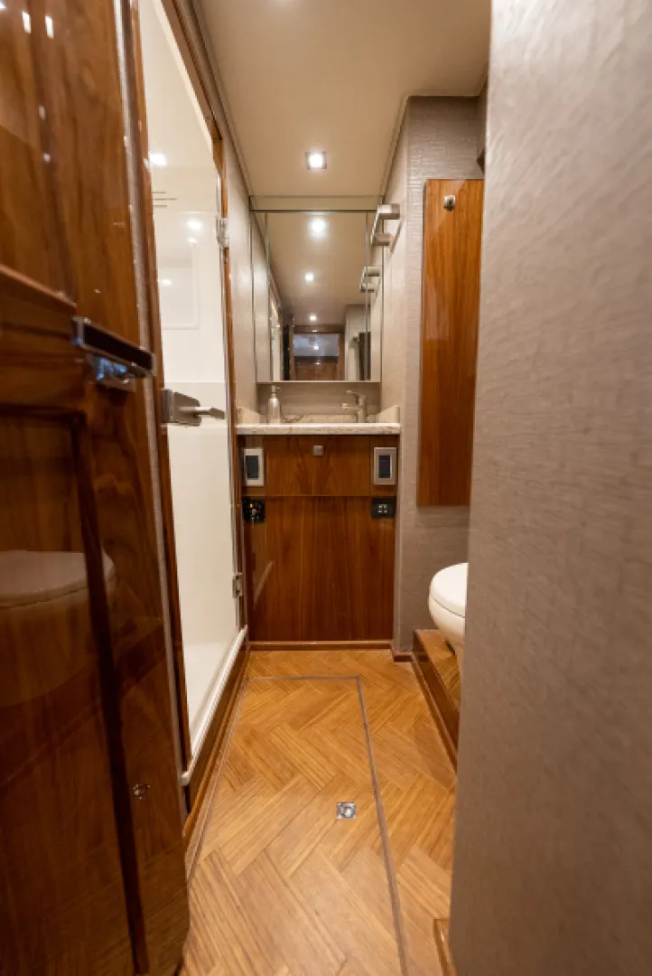 Slide: The Image of 2020 Viking 92 Skybridge Guest Stateroom Head - 7383288