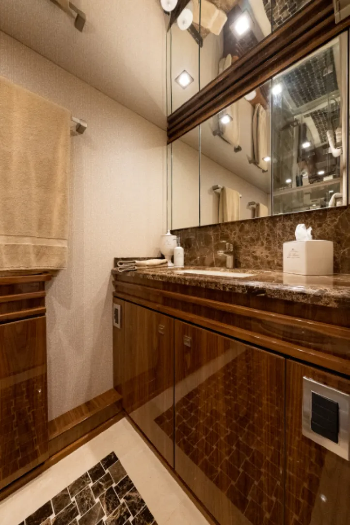 Slide: The Image of 2020 Viking 92 Skybridge Guest Stateroom Head - 7383280