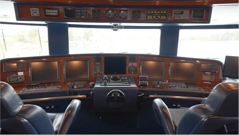 Slide: The Image of Benetti 145 Domani - Interior 2nd Deck Pilothouse 2004 Benetti 145 Motor Yacht Domani - 7649437