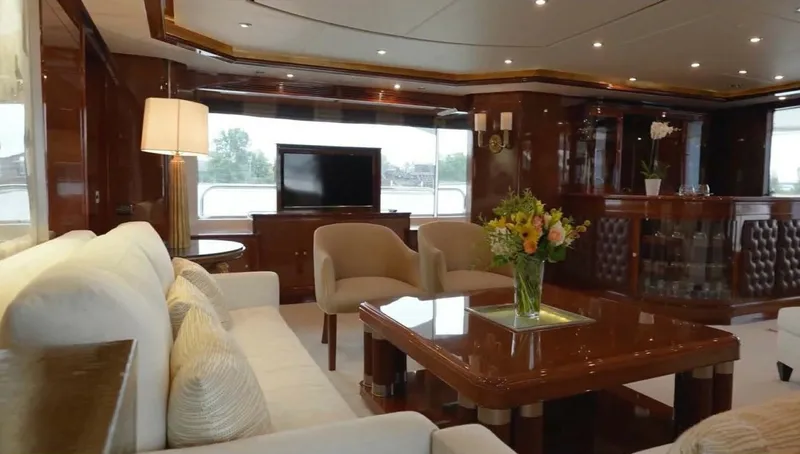 Slide: The Image of Benetti 145 Domani - Interior Main Deck Salon 2004 Benetti 145 Motor Yacht Domani - 7649425