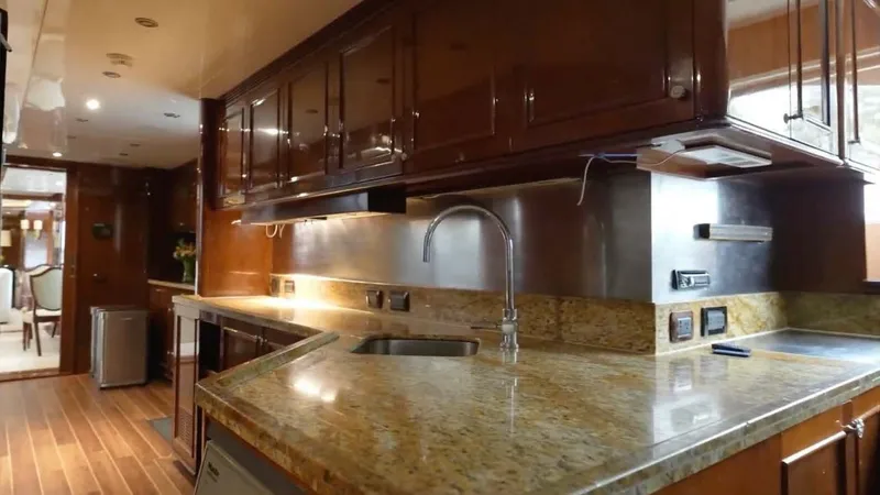 Slide: The Image of Benetti 145 Domani - Interior Main Deck Galley 2004 Benetti 145 Motor Yacht Domani - 7649428
