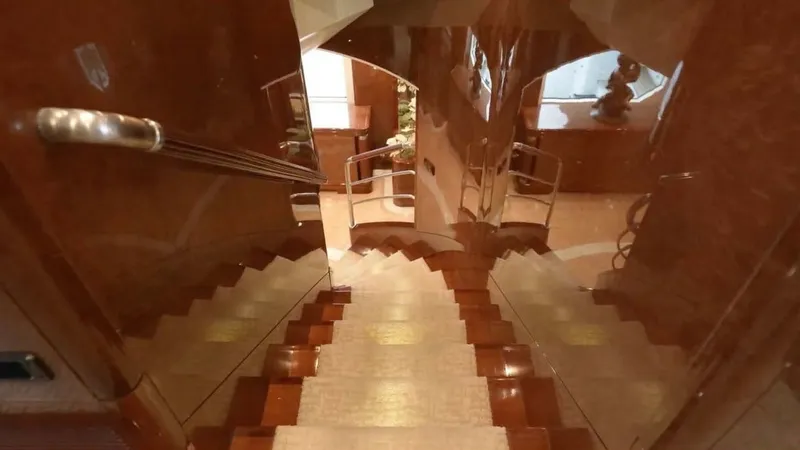 Slide: The Image of Benetti 145 Domani - Interior Main Deck Grand Staircase 2004 Benetti 145 Motor Yacht Domani - 7649432
